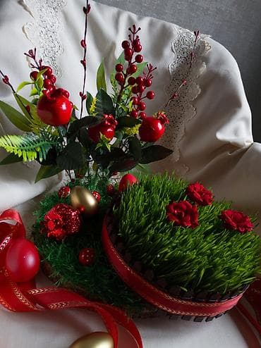 Şəkillər, tablolar: Novruz bəzək dəsti – süfrə və interyer üçün - Təbii səməni — 2