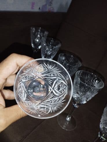 servant qablari: Qədəhlər, Xrustal, 6 ədədli dəst — 6