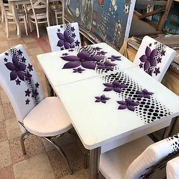 bacok unitaz: Mətbəx üçün, Dördbucaq masa, 4 stul — 1