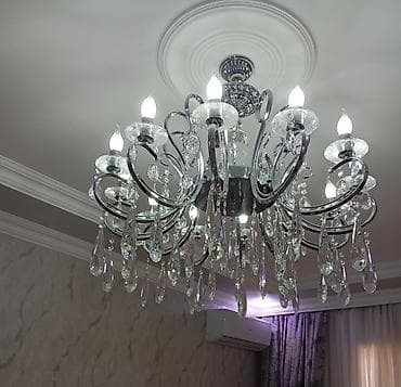 qapi dekoru: Çılçıraq, 8 lampa, Xrustal — 1