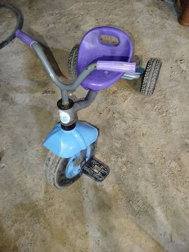 трехколесный велосипед с ручкой: Uşaq üçtəkərli velosipedi, yaxşı vəziyyətdədir Bine savxoz — 2