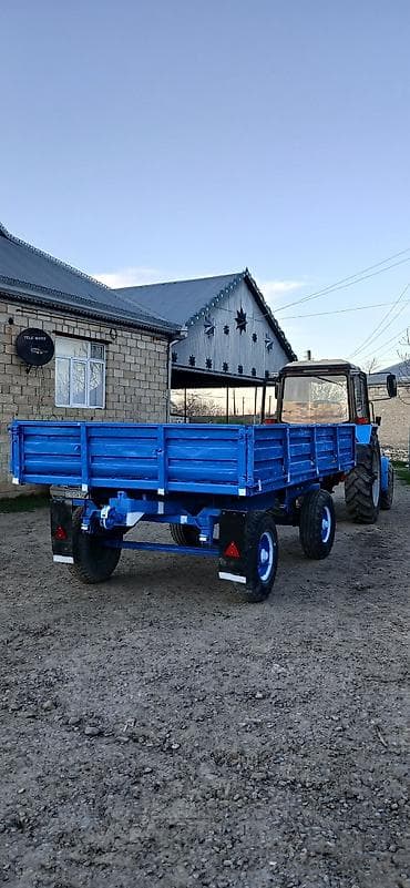 traktor elanlari: İkioxlu traktor qoşqusu - Rəng: mavi - Konstruksiya: möhkəm metal — 3