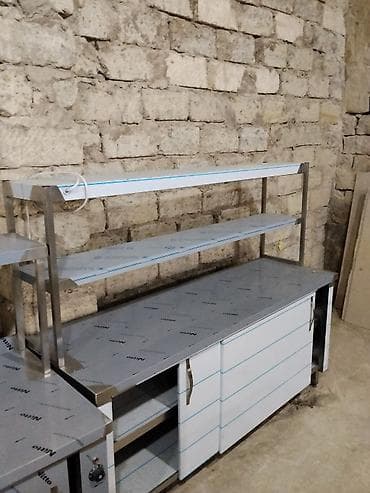 masa nerj: Peşəkar restoran mətbəxi üçün paslanmayan poladdan hazırlanmış — 3