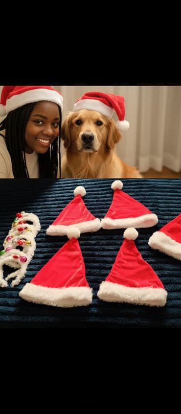 Məhsul: Yeni il papaqları və tematik saç aksesuarları dəsti - 4 ədəd