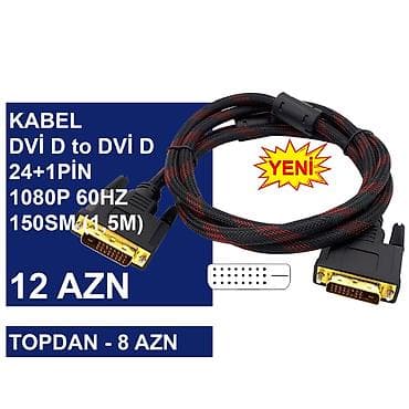 109 ekran per page 99: DVİ Kabellər ⭐Display Port to DVİ D 1,8m 1080P 60HZ – 18 AZN (Topdan — 6