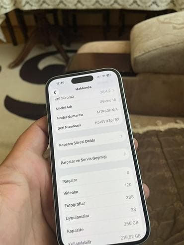 iphone x ikinci el: IPhone 15, 256 GB, Gümüşü, Face ID — 3