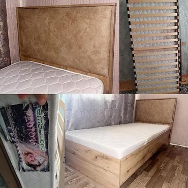 салонная мебель: Односпальная кровать, С подъемным механизмом, С матрасом, Без выдвижных ящиков — 1