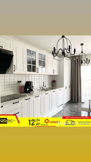 кухонная мебель на заказ в баку: Sifarişlə mətbəx dəsti, Özü çəkən petlələr, Mat laminat, Kredit var, Rayonlara çatdırılma, Pulsuz çatdırılma, Ödənişli çatdırılma — 1