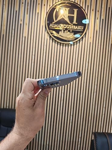 apple mac: IPhone 13 Pro Max, 128 GB, Sierra Blue, Zəmanət, Simsiz şarj, Face ID — 5