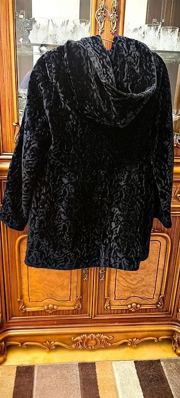 lil solid 2 plus: Qadın qış palto/şuba – Club Riona - Rəng: qara - Material: qıvrım — 9
