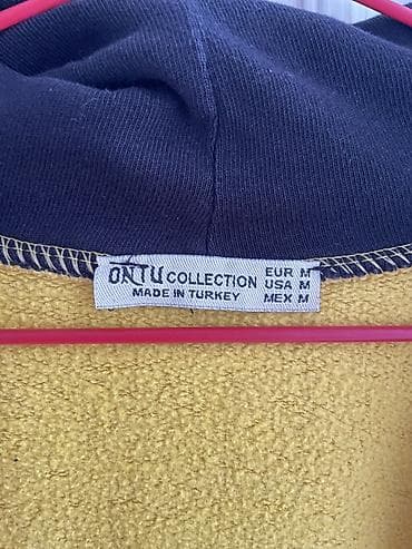 iç geyimi: ONTU Collection kapüşonlu sviter - Rəng: xardal sarısı (iç hissə ilə — 2