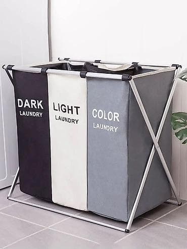 Холодильное оборудование: Çamaşır üçün səbət SS-234, yığılan, 3 bölmə ilə, 60x38x68 sm — 2