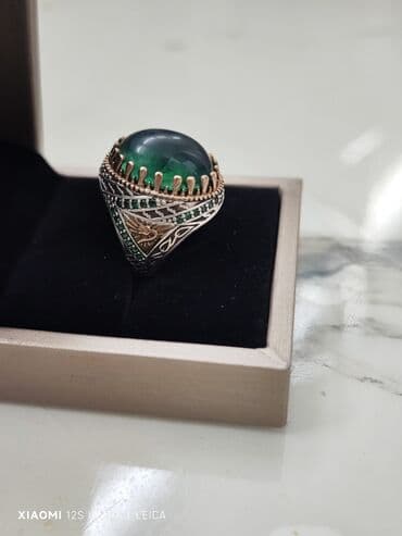 yantar üzük: Üzük, Gümüş, 925 Əyar — 2