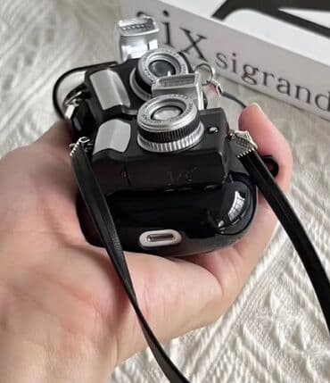 Видеокамеры: Məhsul: Retro fotoaparat dizaynlı AirPods qoruyucu qabı - Uyğunluq — 4