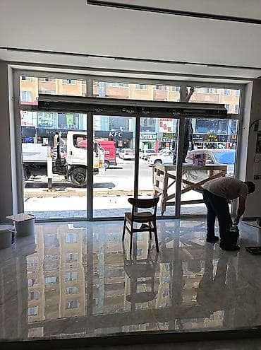 Avtomatik şüşə sürgülü qapı sistemi - Təyinat: mağaza, ofis, salon və
