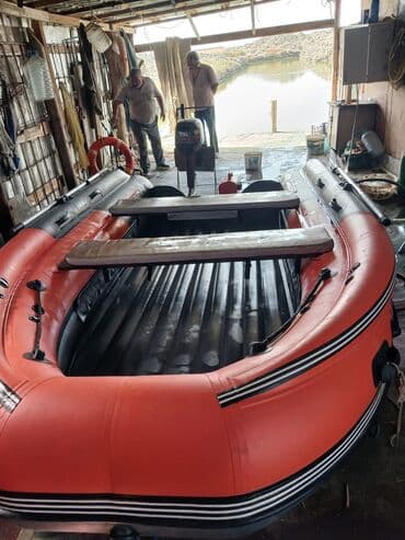 ot presi satilir: Şişmə motorlu qayıq – narıncı rəng, yüksək daşıma qabiliyyətli PVC — 8