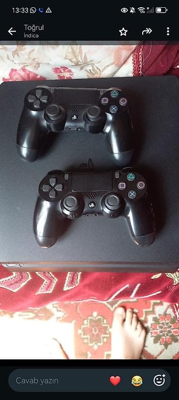 PlayStation 4 Slim komplekt - Konsol: Sony PlayStation 4 Slim (qara — 4