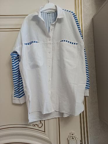 ağ saroçka: Hər biri 10 azn. ilk ikisi s-m razmer. saroçkalar oversize modeldir — 4
