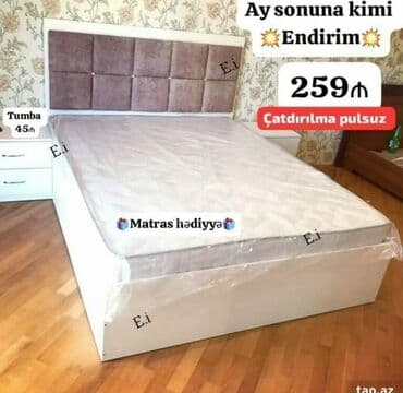 Çarpayılar: Yeni, Təknəfərlik çarpayı, Bazalı, Matras ilə — 4