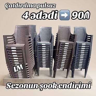 Yeni Plastik stullar 📌 Qiymət: 90₼ Yeni və anbardan satış. Keyfiyyətli — 1