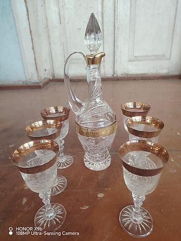 xrustal stekan: Rəng - Ağ, Xrustal, 6, 1,5 bucket volume l, Çexiya — 1