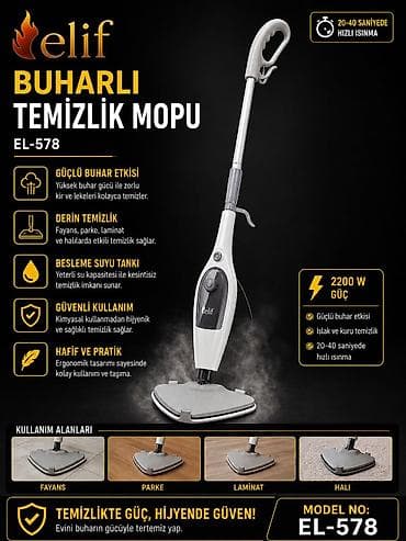 Buharlı təmizlik mopu - 2200 W güc: güclü buxar təsiri ilə dərin