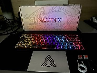 kompüter çanta: Nacodex NK68 klaviaturası qırmızı switch qabagında rgb işiqları var — 2