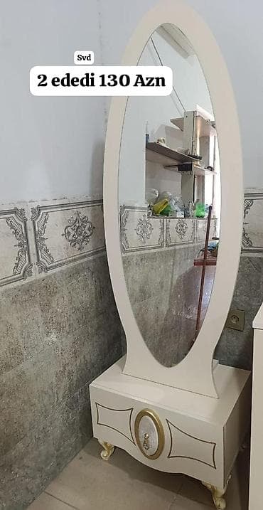 2 qapili dolablar: Güzgü Döşəmə üstü — 1