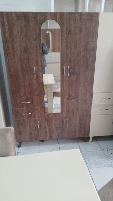 горка для посуды: Новый, Распашной, 3 двери Прямой шкаф, Шкаф-вешалка, Азербайджан — 28