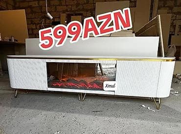 Düz TV altlığı, Polkalı, Şüşəli