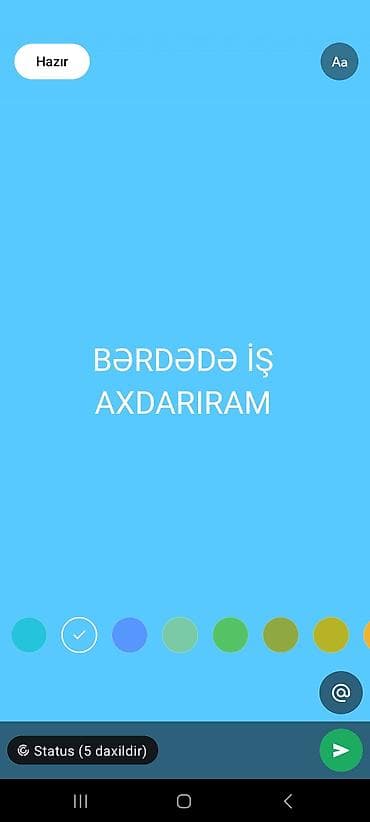 Əməkdaş axtarışı (vakansiyalar): Bərdə şəhərində iş axtarıram. - Tam/yarımştat ofislə və ya sahə — 1