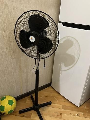 Dayaq tipli elektrik ventilyatoru - Rəng: qara - 3 qanadlı başlıq