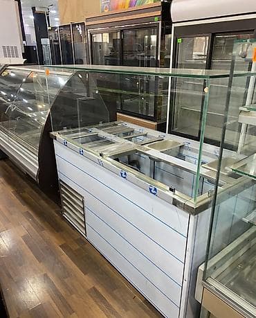 Soyuducu Paltaryuyan televizor vitrinlerin satış mərkəzi: Qastronom/fast-food üçün soyuducu vitrin-bufet xətti - Paslanmayan