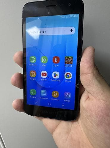 sim kredit: Samsung Galaxy J2 Pro 2018, 8 GB, rəng - Qara, Zəmanət, Kredit, Qırıq — 1