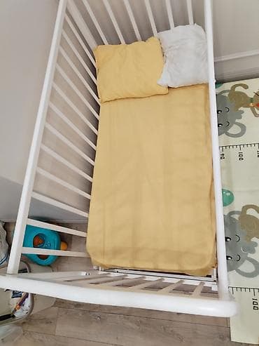 islenmis mebiler: Oğlan və qız üçün, İşlənmiş, Dördbucaq, Beşik, Dəstsiz, Matras ilə, Yellənmə mexanizmi ilə — 3