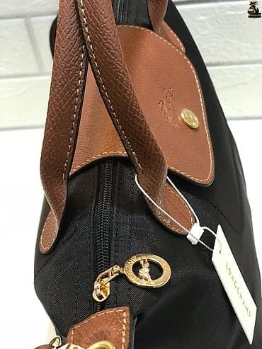 Masaüstü kompüterlər və iş stansiyaları: Longchamp Le Pliage Shopping çantası - Rəng: qara korpus, qəhvəyi — 4