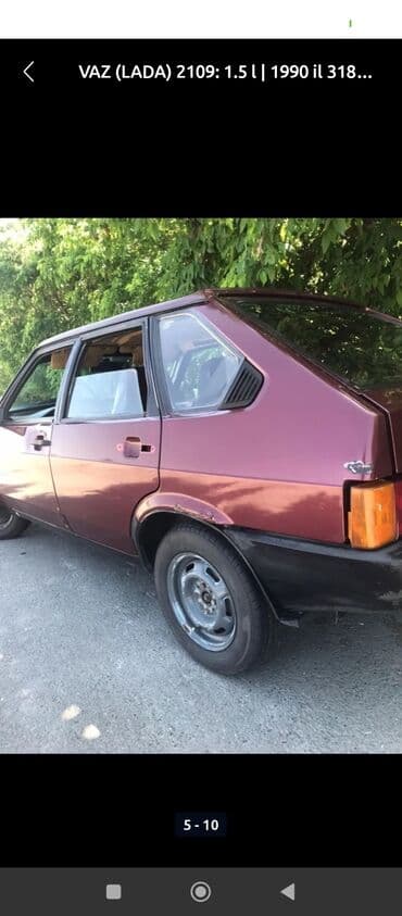 xezer avtomobil qiymetleri: VAZ (LADA) 2109: 1.5 l | 1990 il Hetçbek — 5