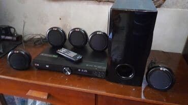 səs gücləndirci: Musigi mərkəzi LG 5,1 resiver Aux, Usb,Fm radio,Dvd cd mp3 6 dənə — 5