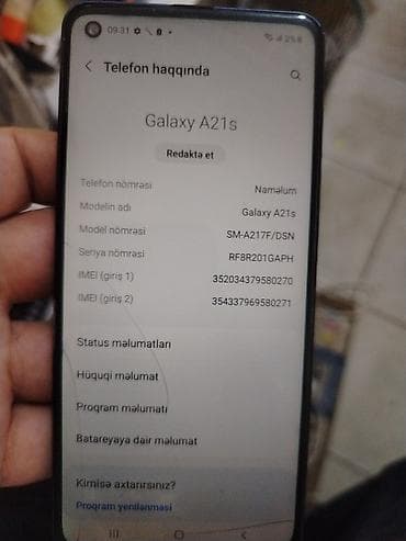 galaxy s8 tablet: Samsung Galaxy A21S, 32 GB, rəng - Mavi, İki sim kartlı — 7