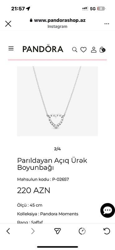 gumus 56: Boyunbağı, Pandora, Gümüş — 1