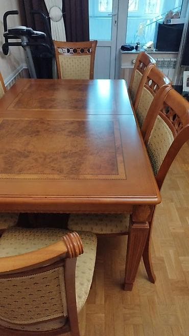 Qonaq otağı üçün, Açılmayan, Dördbucaq masa, 6 stul — 3