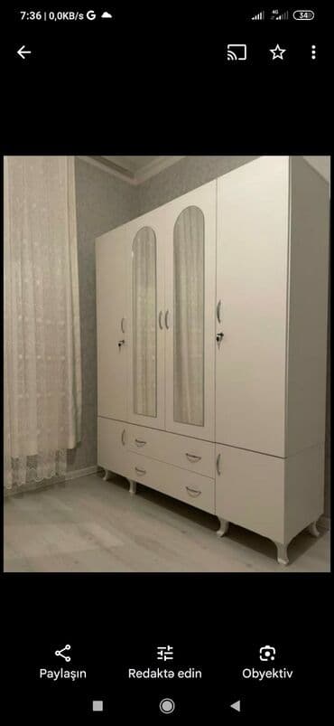 железный шкаф: Новый, Распашной, 3 двери Прямой шкаф, Шифоньер, Азербайджан — 9