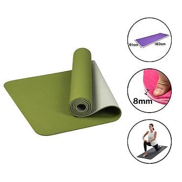 idman doşəkləri: TPE Yoga mat, Yoga xalçası, Yoga üçün döşək, məşq xalçası (8mm) 🪪 — 1