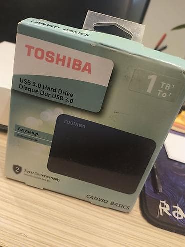 xarici hard disk 1tb: Xarici Sərt disk (HDD) Toshiba, 1 TB, 2.5" — 1