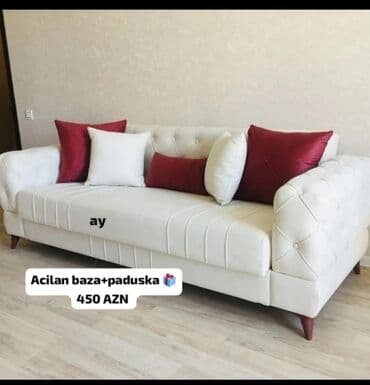 диван французская раскладушка с ортопедическим матрасом: Divan, Yeni, Açılan, Bazalı, Parça, Şəhərdaxili pulsuz çatdırılma — 4