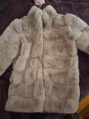 optimals hydra care: Şık qadın kürkü (eko-kürk) - Rəng: bej/taup (neytral, asan — 1