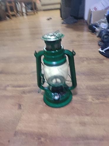 yolka isiqlari: Yağ/Kerosin fənəri – klassik metal lamp - Rəng: yaşıl - Korpus — 1