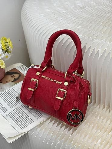 Michael Kors mini çanta – barrel/düyməli dizayn - Rənglər: qırmızı və