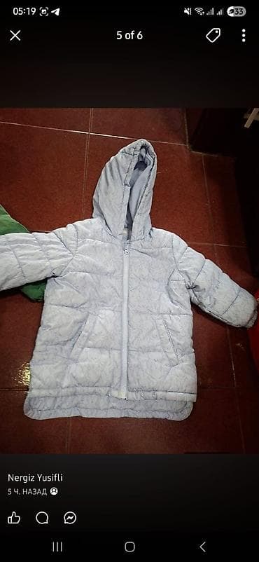 şaxta baba paltarı: Uşaq üst geyimləri dəsti - Qışlıq kapüşonlu kürk astarlı gödəkcə — 2