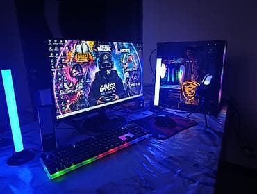 Masaüstü kompüterlər və komponentlər: RGB işıq efektli tam oyun stansiyası Komplekt: - Sistem bloku: qabaq — 7